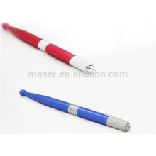Синий / красный или OEM Цвет Алюминиевый Microblading Pen, Горячая Ручка Татуировки Бровей Брошюры для Трехмерного Дальнейшего Прикосновения Брови